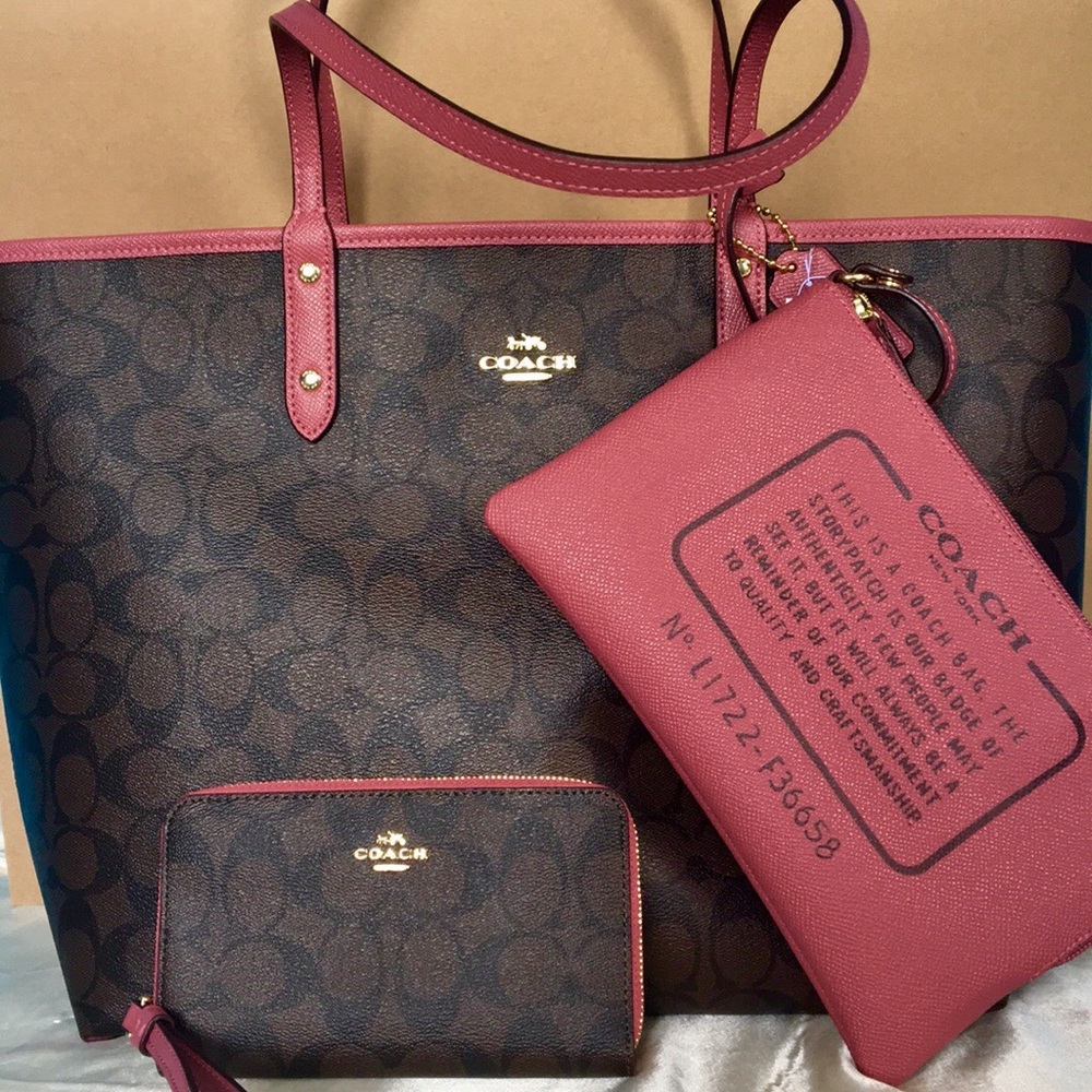 🌺FLASH SALE🌺 NWT COACH Large Reversible Tote Set